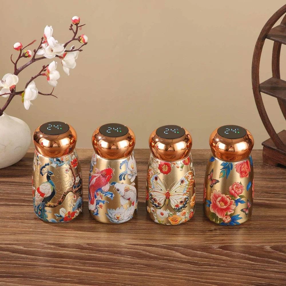 Zer0ware Mini steel insulated Bottle/flask with LED temprature -250ml
