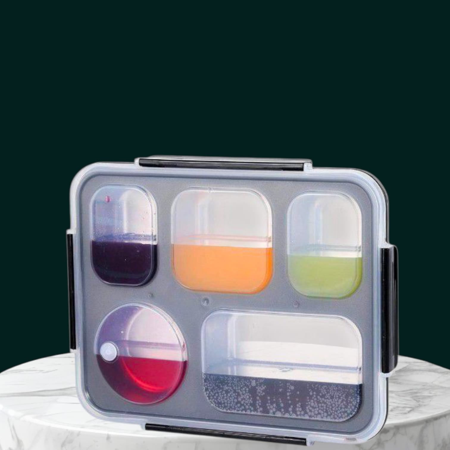 Stainless steel insulated leakproof Bento box - 5 compartments, Tiffin box, gym box