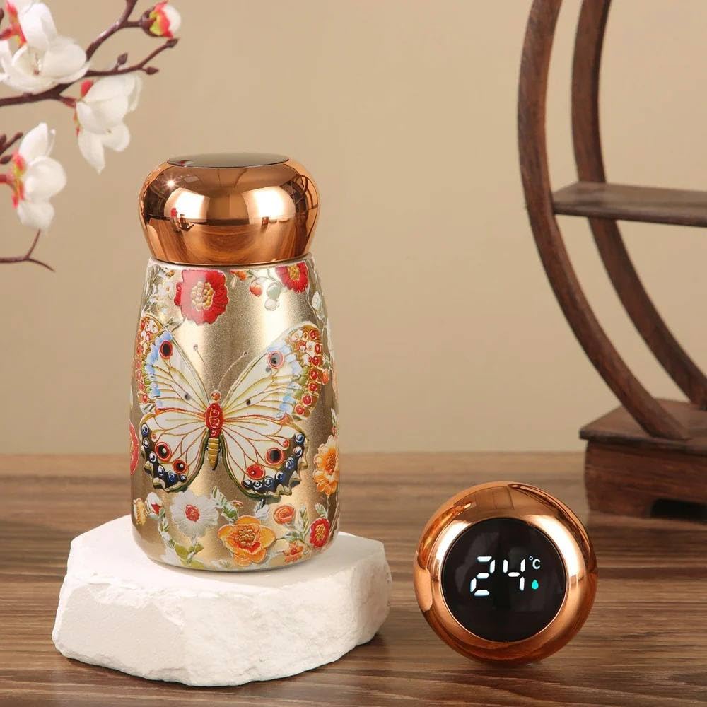 Zer0ware Mini steel insulated Bottle/flask with LED temprature -250ml