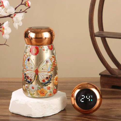Zer0ware Mini steel insulated Bottle/flask with LED temprature -250ml